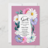 春フローラスウィート16バースデーパーティー 招待状 (正面)