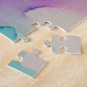 春フローラスカル蝶の水色 ジグソーパズル (側面)