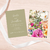 春フローラセージグリーン結婚式招待状 招待状