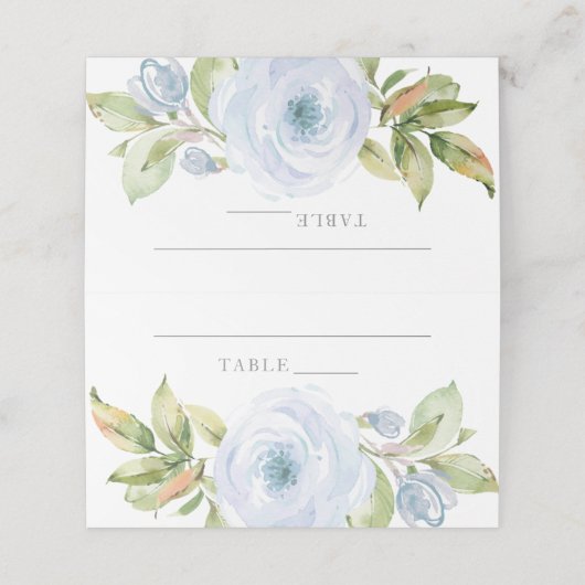 春フローラダスティブルー結婚ズ座席表 プレイスカード (外部開封)