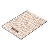 春フローラダフォディル開花 |ブラウンパーソナライズされた ノートブック (左側)