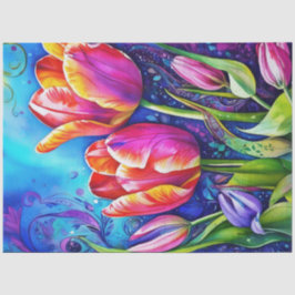 春フローラチューリップティッシュペーパー 薄葉紙