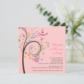春フローラツリーベビーシャワー招待状 招待状 (スタンド正面)