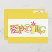 春フローラデザイン葉書 ポストカード (正面/裏面)