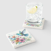 春フローラハミングバード ストーンコースター (横)