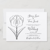 春フローラハンドドロー自然招待状 招待状 (正面)