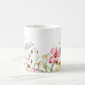 春フローラパーソナライズされたママコーヒーマグ コーヒーマグカップ (中央)