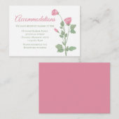 春フローラピンク結婚フラワーズ宿泊施設 エンクロージャーカード (正面/裏面)