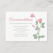 春フローラピンク結婚フラワーズ宿泊施設 エンクロージャーカード (正面)