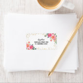 春フローラピンク金ゴールド住所 シール (インサイチュ)