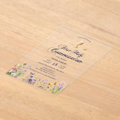 春フローラファースト通信エレガント招待状 アクリル招待状 (レイダウン)