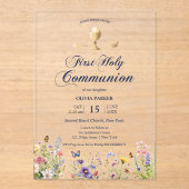 春フローラファースト通信エレガント招待状 アクリル招待状 (正面)