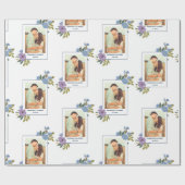 春フローラフォトフレパーソナライズされたー結婚ム ラッピングペーパー (フラット)