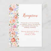 春フローラフラワーウェディングレセプション エンクロージャーカード (正面)