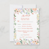 春フローラフラワーウェディングRSVP 出欠カード (正面)