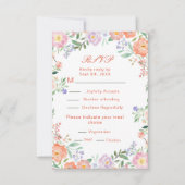春フローラフラワーウェディングRSVP 出欠カード (正面)