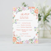 春フローラフラワーウェディングRSVP 出欠カード (スタンド正面)