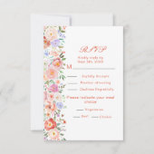 春フローラフラワーウェディングRSVP 出欠カード (正面)