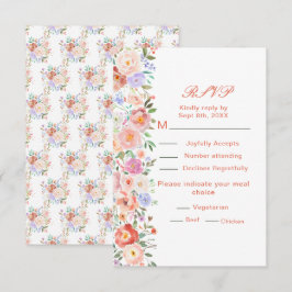 春フローラフラワーウェディングRSVP 出欠カード