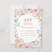 春フローラフラワーウェディングRSVP 出欠カード (正面)