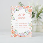 春フローラフラワーウェディングRSVP 出欠カード (スタンド正面)