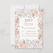 春フローラフラワーウェディングRSVP 出欠カード (正面)