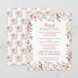 春フローラフラワー結婚ズ詳細カード エンクロージャーカード