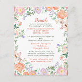 春フローラフラワー結婚ズ詳細カード エンクロージャーカード (正面)