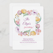 春フローラフレーム招待状 招待状 (正面/裏面)