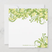 春フローラブライダルシャワーインビテーションイエロー 招待状 (裏面)