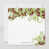 春フローラブライダルシャワーインビテーションブルゴーニュ 招待状 (裏面)