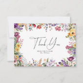 春フローラブライダルシャワーサンキューカード 招待状 (正面)