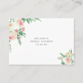 春フローラブライダルシャワーレシピ要求 エンクロージャーカード (裏面)