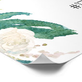 春フローラブライダルシャワー標識、茶パーティー標識 ポスター (角)