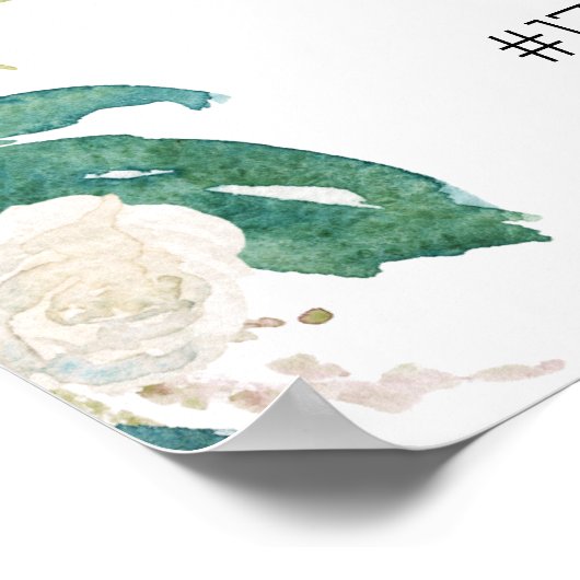 春フローラブライダルシャワー標識、茶パーティー標識 ポスター (角)