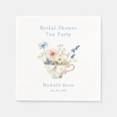 春フローラブライダルシャワー茶パーティー スタンダードカクテルナプキン (正面)