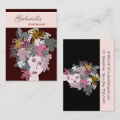 春フローラブルーミング美しい女性顔 名刺 (正面/裏面)