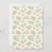 春フローラブルーレインブートウェディングシャワー 招待状 (裏面)