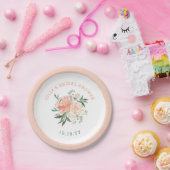 春フローラブーケブライダルシャワー ペーパープレート (パーティー)