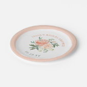 春フローラブーケブライダルシャワー ペーパープレート (アングル)