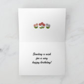 春フローラプレイドハッピーバースデーカードのシンボルや象徴 カード (内部)