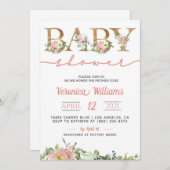 春フローラベビーシャワー招待状 招待状 (正面/裏面)