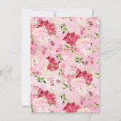 春フローラベビーシャワー招待状 招待状 (裏面)