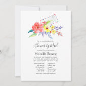 春フローラベビー又はブライダルシャワー別郵便 招待状 (正面)