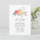 春フローラベビー又はブライダルシャワー別郵便 招待状 (スタンド正面)