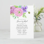 春フローラベビー又はブライダルシャワー別郵便 招待状 (スタンド正面)