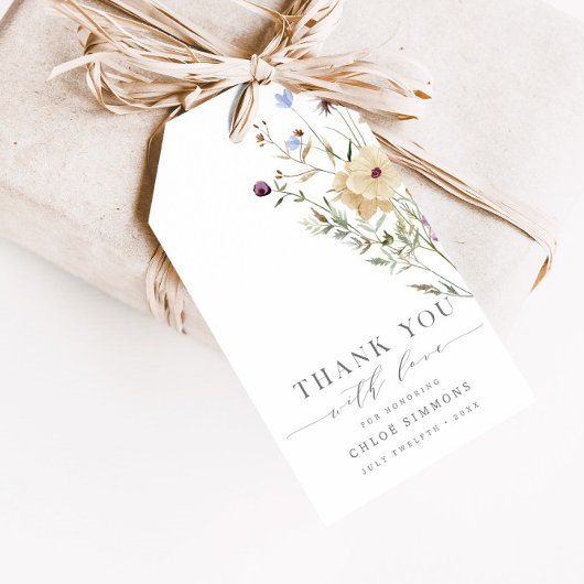 春フローラベビー開花ベビーシャワーありがとう ギフトタグ