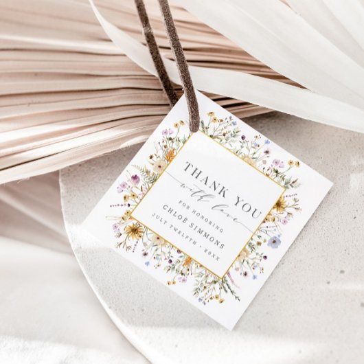 春フローラベビー開花ベビーシャワーありがとう フェイバータグ