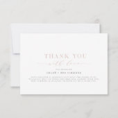 春フローラベビー開花ベビーシャワー サンキューカード (裏面)