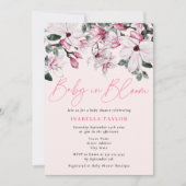 春フローラベビー開花ベビーシャワー 招待状 (正面)